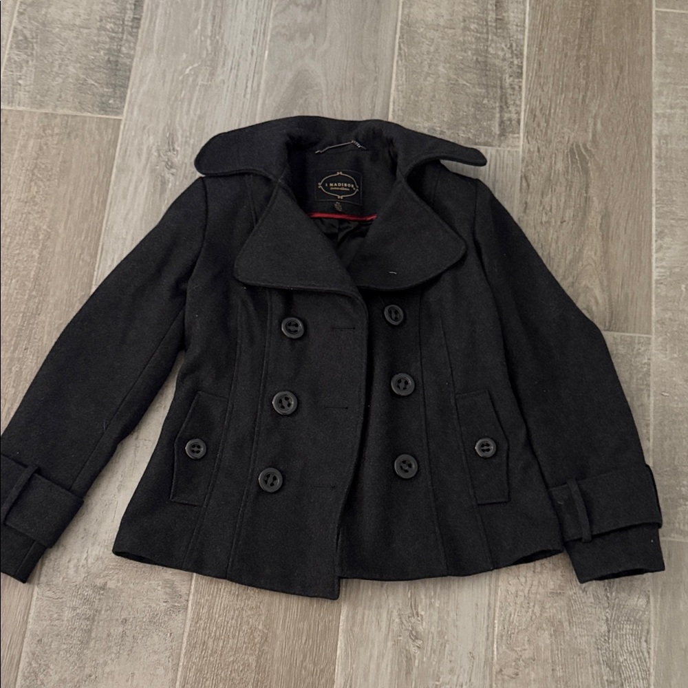 Grey peacoat